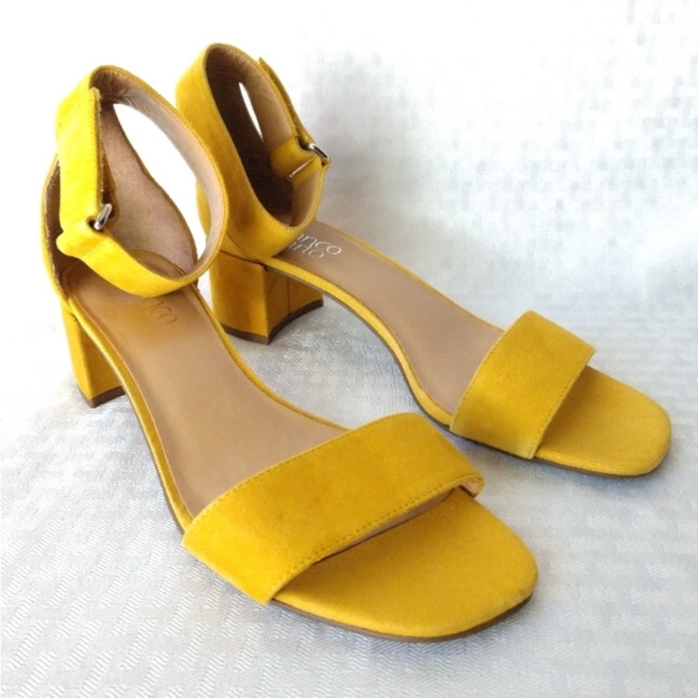 Franco Sarto Low Heeled Yellow Sandals Size 9